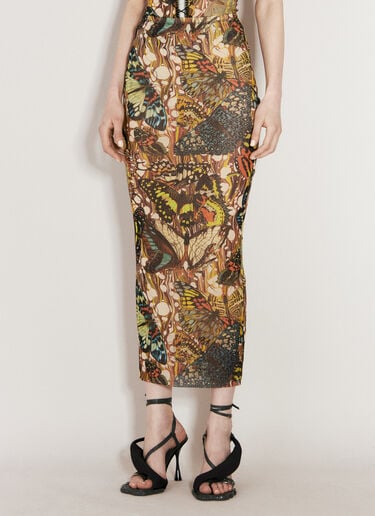 Jean Paul Gaultier Butterdly Midi Skirt Multicolour jpg0256005
