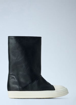 Rick Owens High Leather Boots Black ric0165012