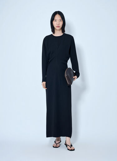 LN-CC® - Toteme: Long-Sleeve Slouch Waist Dress - Black Toteme Long-Sleeve Slouch Waist Dress Black tot0265067