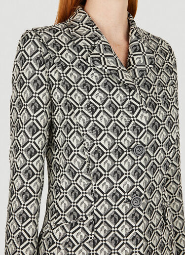Moon Diamond Tailored Coat Marine Serre Moon Diamond Tailored Coat Black mrs0250001