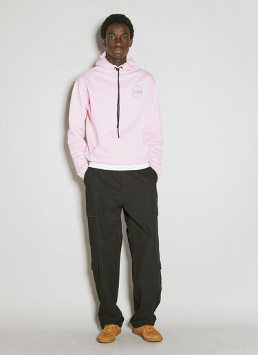 Boiler Room Hooded Sweatshirt With Diamante Logo Motifs Pink bor0155015