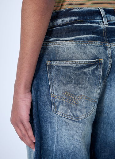 Martine Rose Zip-Up Jean Shorts Blue mtr0159004