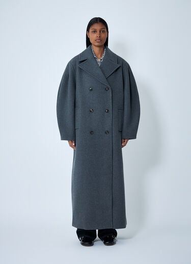 Wool-Blend Coat GANNI Wool-Blend Coat Light Grey gan0262032
