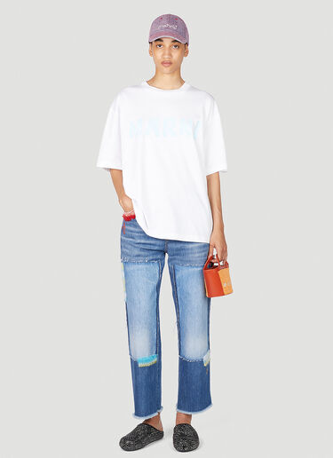 Marni Logo Print T-Shirt White mni0255018