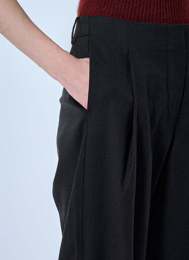 LN-CC® - Max Mara: Pleated Elasticated Ankle Trousers - Dark Brown Max Mara Pleated Elasticated Ankle Trousers Dark Brown max0266034