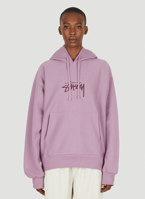 Stüssy ロゴ刺繡 フード付きスウェットシャツ ブラック sts0347009