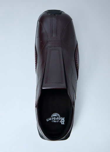 Dr. Martens Aurix Oxblood Satin Finish Leather Slip Ons Burgundy drm0365007