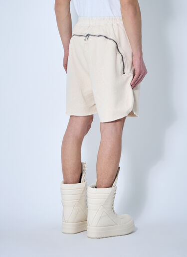 Rick Owens DRKSHDW Brushed Cotton Track Shorts Beige drk0160010