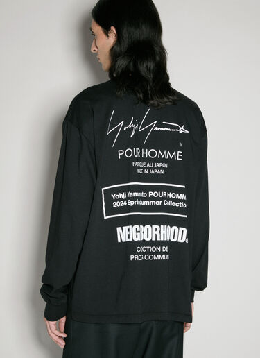 Yohji Yamamoto x Neighborhood ロゴプリントTシャツ  ブラック yoy0156023
