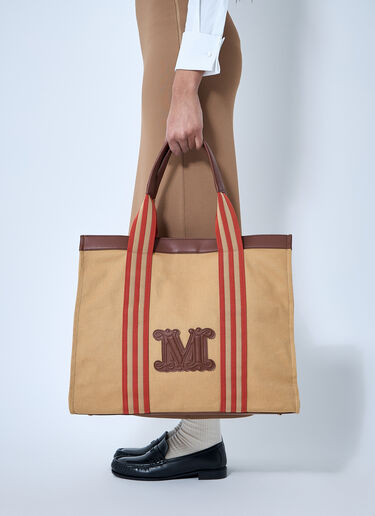 Max Mara Palau 帆布托特包  棕色 max0260017