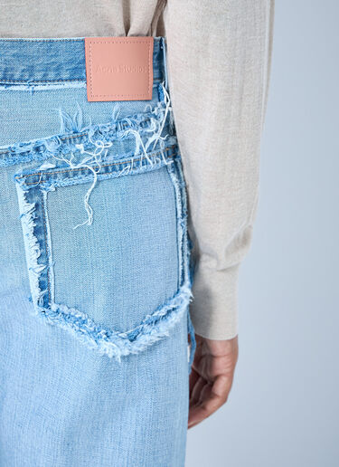 Acne Studios Frayed Denim Jeans Light Blue acn0265057