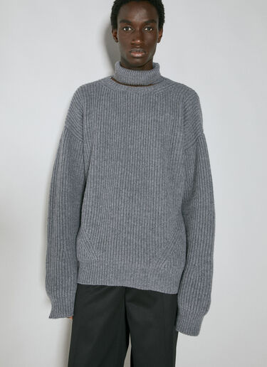 Ann Demeulemeester Geinhart High Neck Overzised Sweater Grey ann0154011