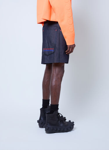 Walter Van Beirendonck x G-STAR Embossed Denim Shorts Blue wlt0160026