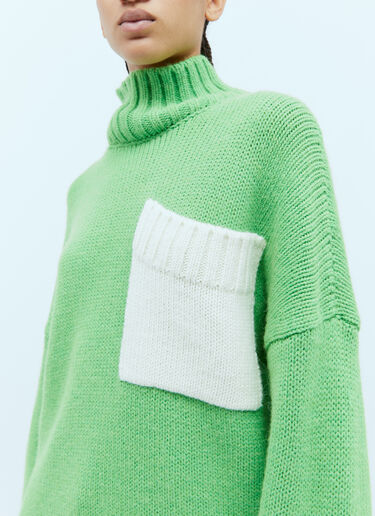 JW Anderson Patch Pocket Knit Sweater Green jwa0254004