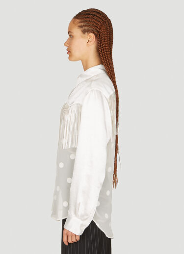 Martine Rose Fringe Shirt White mtr0253005
