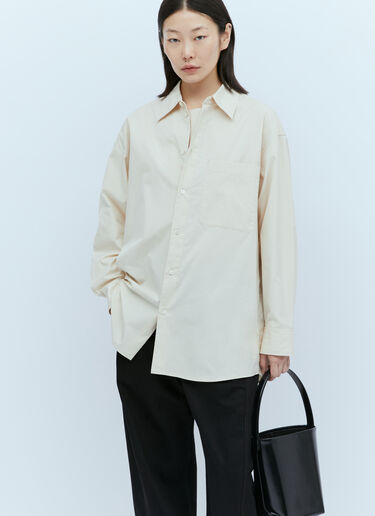 Lemaire Oversized Long Sleeve Shirt Beige lem0254003