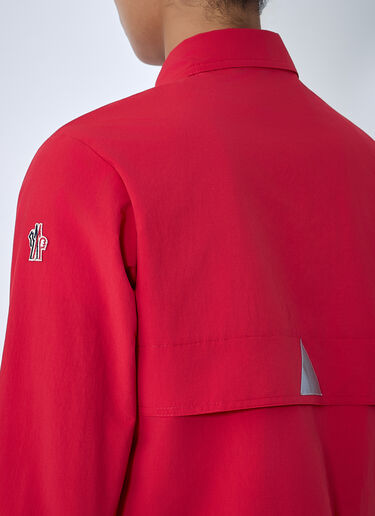 Moncler Grenoble Zip-Up Cotton Jacket Red mog0264007