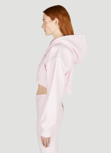 Alexander Wang Cropped Hooded Sweatshirt Pink awg0251011