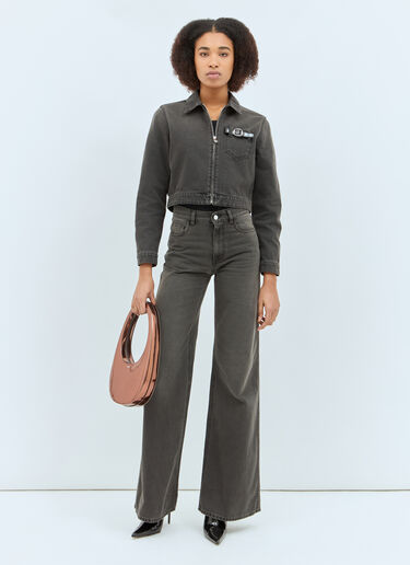 Coperni Wide Leg Jeans Grey cpn0257004