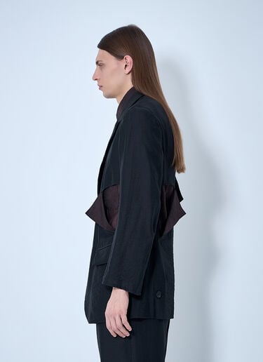 Yohji Yamamoto 挖剪单排扣西装外套  黑色 yoy0160004