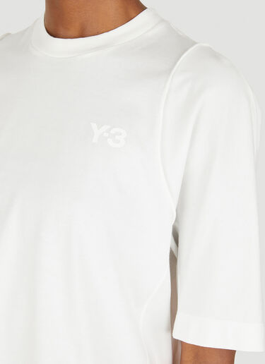 Y-3 Logo Seam T-Shirt White yyy0249013