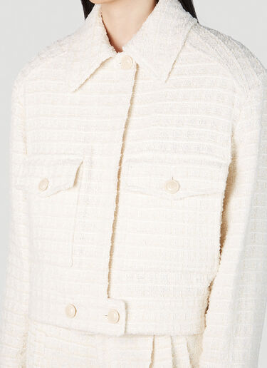 Gucci Tweed Bomber Jacket White guc0251179