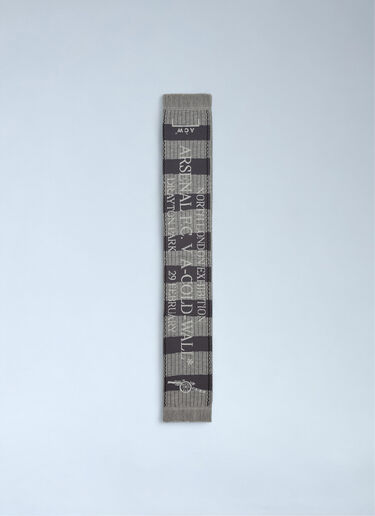 Logo Motif Fringe Scarf Arsenal x A-COLD-WALL* Logo Motif Fringe Scarf Grey acw0162022