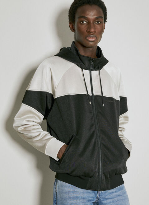 Gucci Zip-Up Hooded Sweatshirt Black guc0155045
