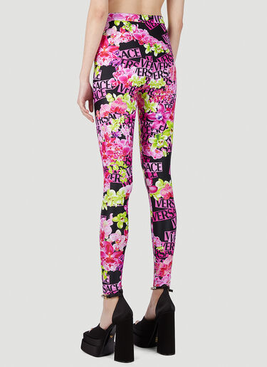 Logo Print Leggings Versace Logo Print Leggings Pink vrs0251001
