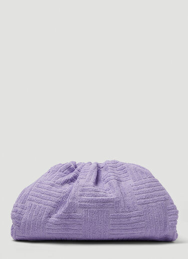 Bottega Veneta Teen Cotton Pouch Clutch Bag Lilac bov0249001