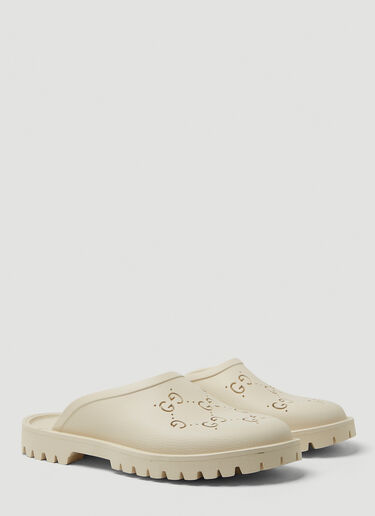 Perforated G Low Clogs Gucci Perforated G Low Clogs White guc0150149