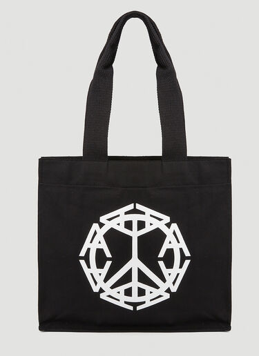 1017 ALYX 9SM Peace Sign Tote Bag Black aly0152018