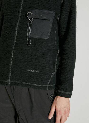 And Wander Fleece Zip-Up Jacket Black anw0154009