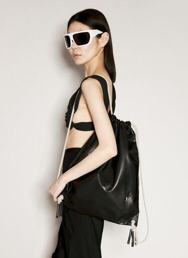 Rick Owens Drawstring Backpack Black ric0255029