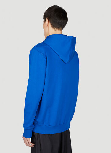 Balmain Logo Print Hooded Sweatshirt Blue bln0151004