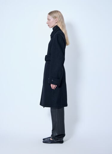 Lemaire Shaped Wrap Coat Black lem0266003