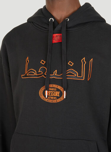 Pressure Embroidered Arabic Hooded Sweatshirt Black prs0148029
