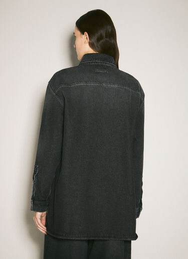 Jean Paul Gaultier 바디 마리니에르 프린트 데님 셔츠 블랙 jpg0258013