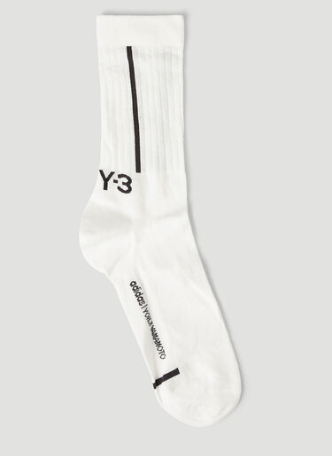 Y-3 Pack of Two Logo Intarsia Socks Black yyy0349035