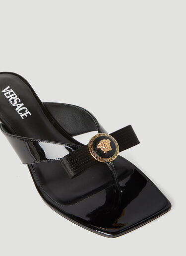 Gianni Ribbon Low Mules Versace Gianni Ribbon Low Mules Black ver0255020