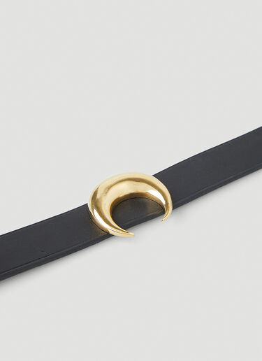 Marine Serre Regenerated Moon Leather Choker Gold mrs0252038