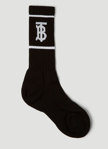 Burberry Logo Stretch Socks Black bur0145039