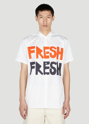Comme des Garçons SHIRT x Brett Westfall Text Print Shirt White cdg0152015