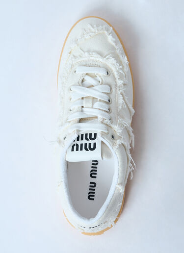 Miu Miu Denim Sneakers White miu0260015