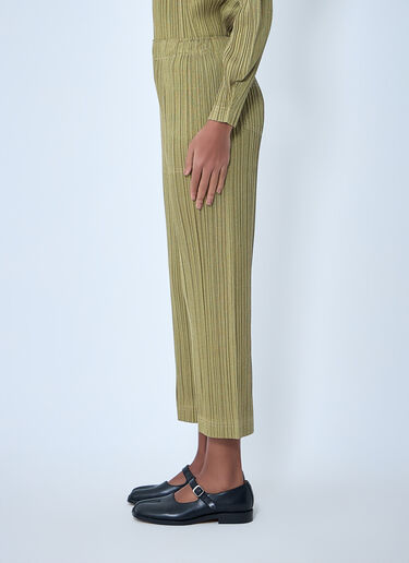 Ribbed Knit Pants Pleats Please Issey Miyake Ribbed Knit Pants Yellow plp0263011