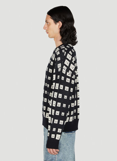 Face Logo Sweater Acne Studios Face Logo Sweater Black acn0151008