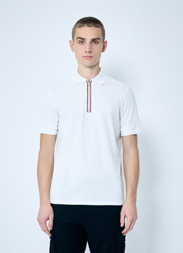Moncler Half-Zip Polo Shirt White mon0159014