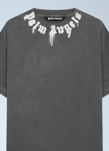 Neck Logo Regular T-Shirt Palm Angels Neck Logo Regular T-Shirt Grey pma0162045