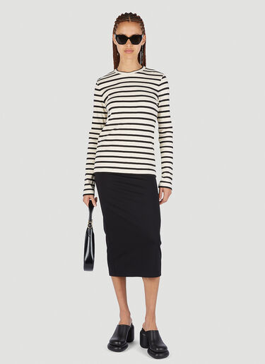 Jil Sander+ 条纹长袖 T 恤 白色 jsp0251014