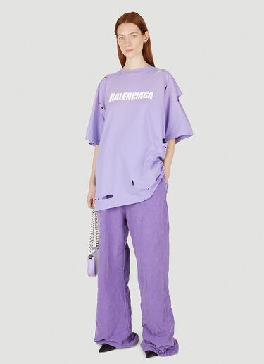 Balenciaga Extra Long Pants Purple bal0247032